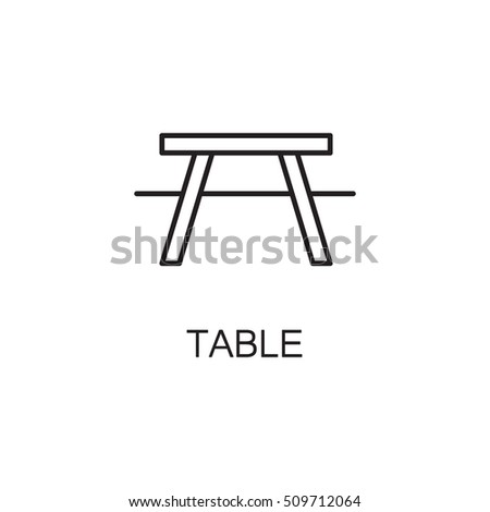 found not __vector_table symbol High Line Quality Vector Table Pictogram Icon Stock