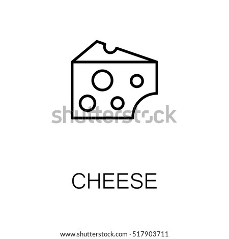 Cheese flat icon. Single high quality outline symbol of milk food for web design or mobile app. Thin line signs of cheese for design logo, visit card, etc.