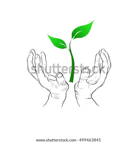 Continuous Line Drawing Hands Palms Together Stock Vector 679006204 ...