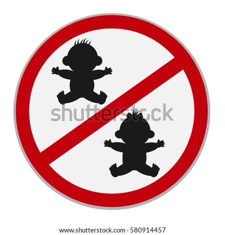 No Kids Allowed Sign Vector No Kids Allowed Sign Vector
