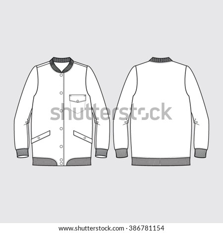 Coat Bomber Jacket Style Winter Fashion Stock Vector 386781154 ...