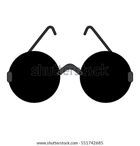 stock-vector-black-round-glasses-for-the