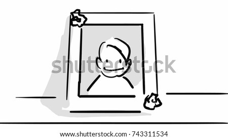 kids picture in the frame black and white sketch simple drawing at white background - Simple Drawing For Kid kids picture in the frame black and white sketch simple drawing at white background - Simple Drawing For Kid