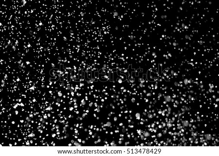 Winter background. Snow isolated on black background - Design element
