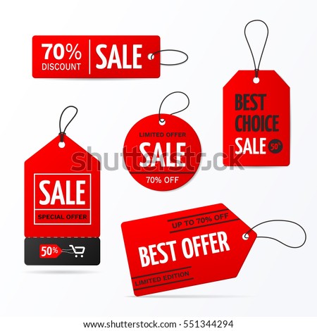 Set Sale Tags Text Limited Edition Stock Vector 551344294 - Shutterstock