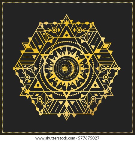 Download Sacred Geometry Symbol Star Sun Alchemy Stock Vector ...