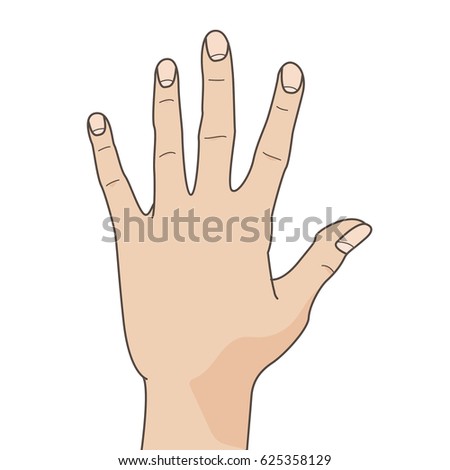 Illustration Pair Cartoon Hands Making W Stock Vector 106599917 ...