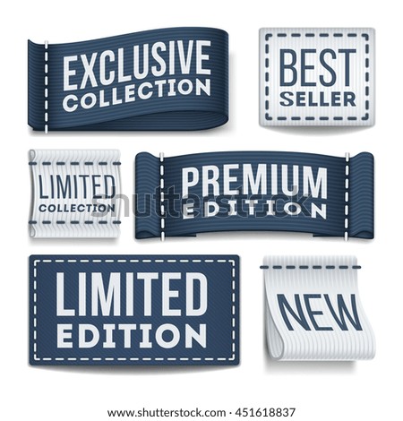 Clothing Labels Vector Set Tag Label Stock Vector 451618837 - Shutterstock