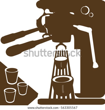 Espresso Machine Stock Photo Vector Illustration 563305567 Espresso Machine Stock Photo Vector Illustration 563305567