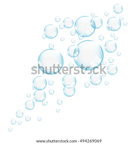 Blue Bubbles On White Background Stock Illustration 42282928 - Shutterstock