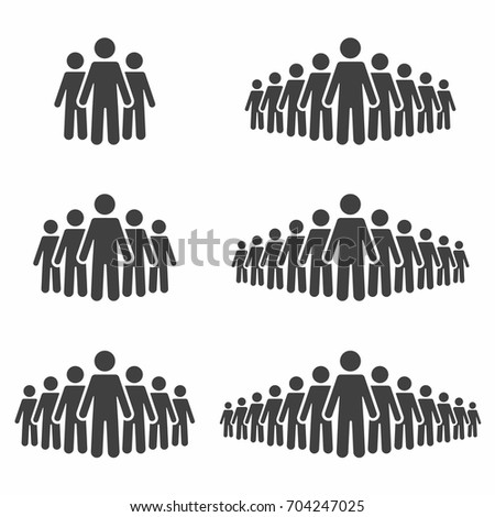 Group People Standing Community Stick Figure Stock Vector 268883813 ...