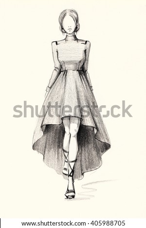 how shoes sketch to pencil of stylish dress graphic arts image drawing a sketch