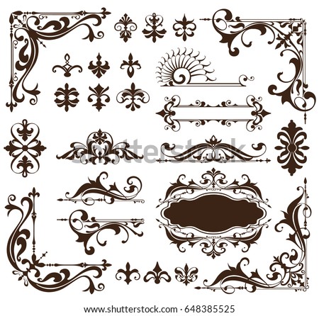 Art Deco Design Elements art deco design elements vintage ornaments stock vector 599530664 Art Deco Design Elements art deco design elements vintage ornaments stock vector 599530664