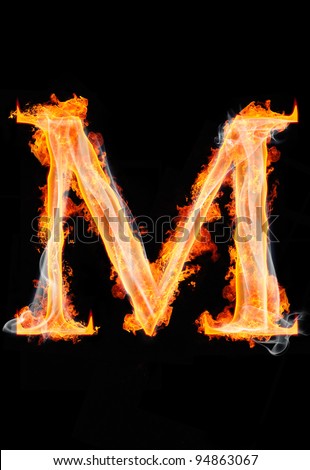 M Fire Letter Stock Photo 62221249 - Shutterstock