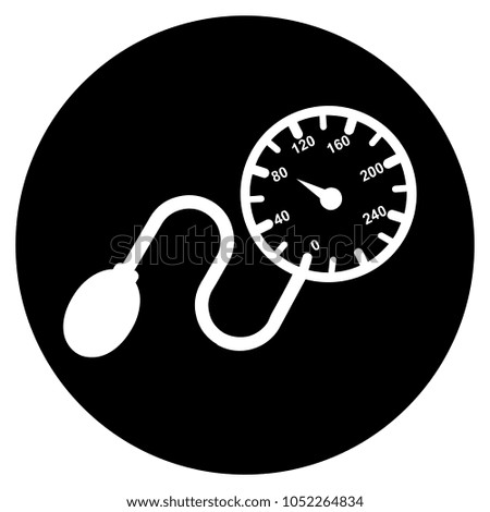 Outline Blood Pressure Control Tool Vector Icon Isolated Black