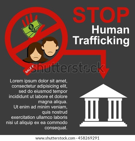 Anti Human Trafficking Campaign Vector Template Stock Vector Royalty Free Shutterstock