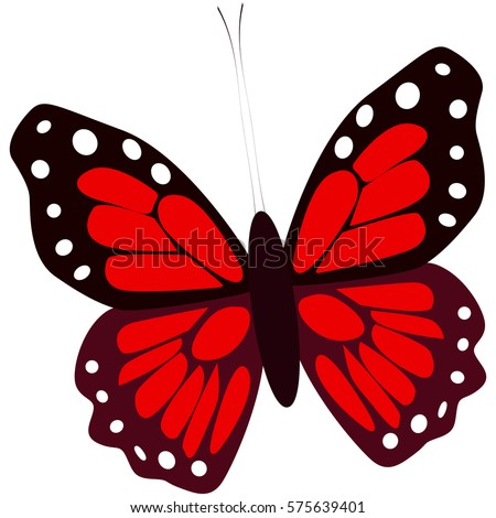 Download Red Black Butterfly Vector Element Stock Vector 575639401 ...