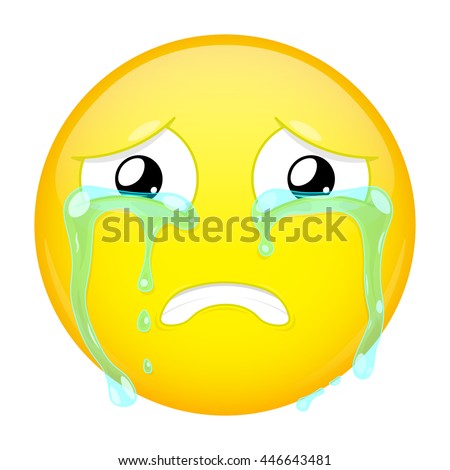 Sad Crying Emoji Bad Emotion Weeping Stock Vector 446643481 - Shutterstock