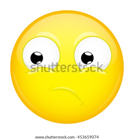 Emoji Wow Emotion Puzzled Emoticon Stock Vector 453659074 Illustration Smile
