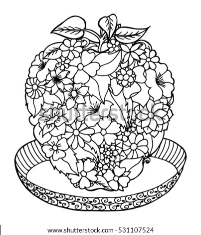 Download Vector Illustration Zentagl Apple Flowers On Stock Vector ...
