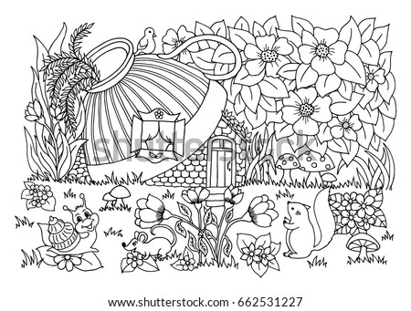 Download Squirrel Snail Clearing Near Mouse House Stock Vector ...