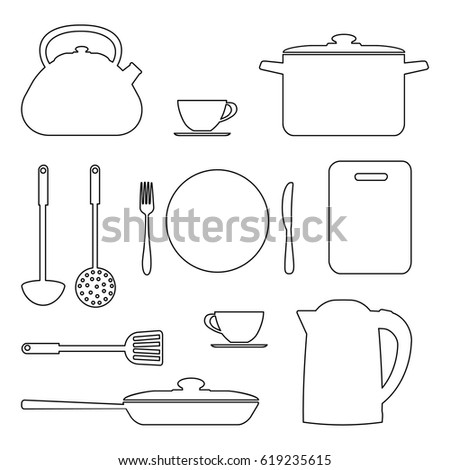 Food Beverage Drink Utensil Icons Set Stock Vector 392788108 - Shutterstock