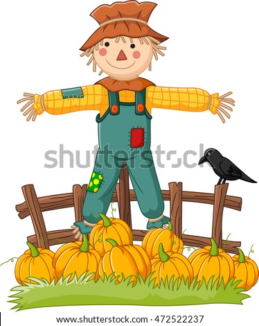 Cartoon Scarecrow Character Stock Illustration 472522237 - Shutterstock