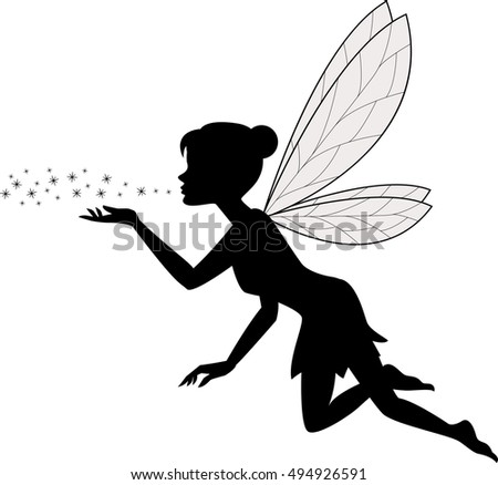 Fairy Waving Her Wand Stock Vector 492457648 - Shutterstock