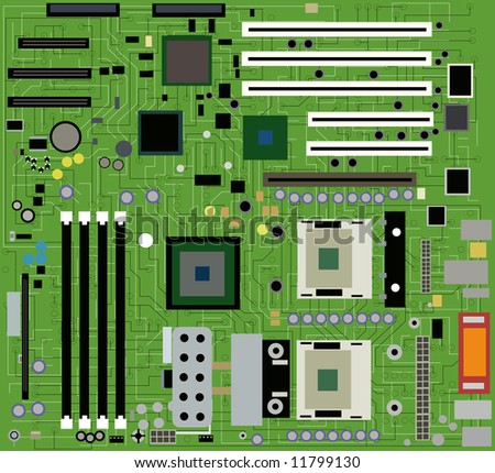 Motherboard Vector Stock-vektorgrafik 11799130 - Shutterstock