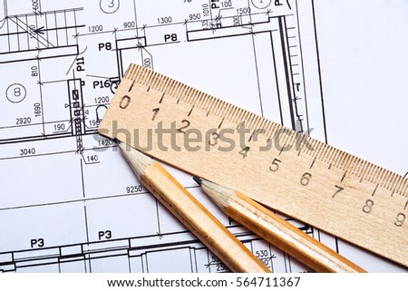 ruler sketch show Design Sketch Workplace Drawing Architectural Architect