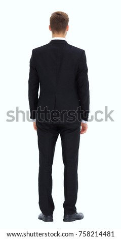 Young Businessman Behind Full Body Isolated Stock Photo 72609883 ...