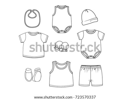 collection gift set baby boy clothes stock photo photo vector template boy
