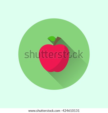 apple icon. flat apple icon. apple vector