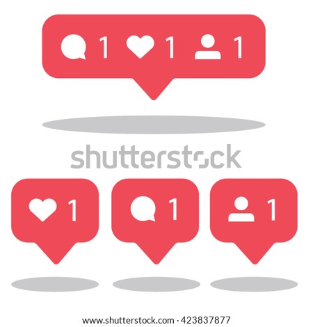 Social Network Icons Pack Like Comment Stock Vector ... - 450 x 470 jpeg 26kB