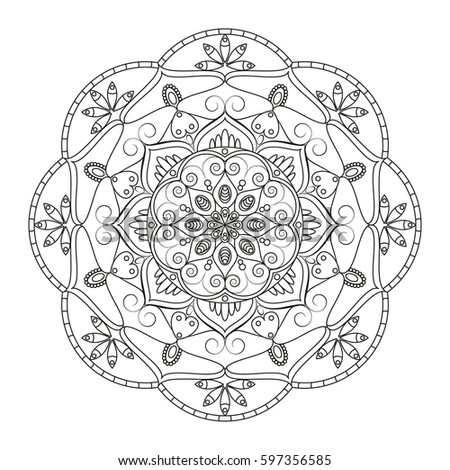 Bohemian Compass Compass Vintage Tribal Style Stock Vector 553378603