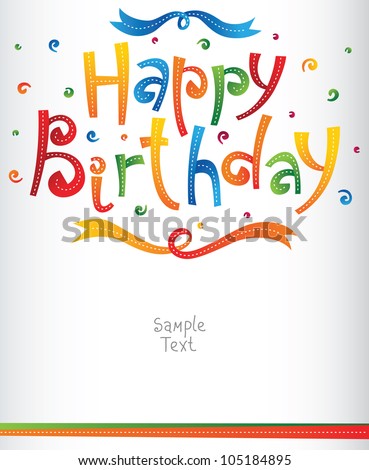 Funny Characters Birthday Cards Stock Vector 82886599 - Shutterstock