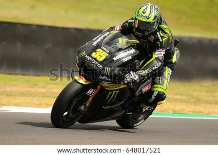 MUGELLO - ITALY, JULY 13: British Yamaha rider Cal Crutchlow at 2012 Qualify Session Grand Prix TIM of Italy MotoGP at Mugello circuit on July 13, 2012