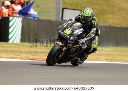 MUGELLO - ITALY, JULY 13: British Yamaha rider Cal Crutchlow at 2012 Qualify Session Grand Prix TIM of Italy MotoGP at Mugello circuit on July 13, 2012