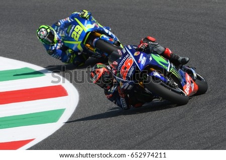 MUGELLO - ITALY, JUNE 3: Spanish Yamaha rider Maverick Vinales during the qualifying of the 2017 MotoGP OAKLEY GP of Italy at Mugello circuit on June 3, 2017 in Italy.