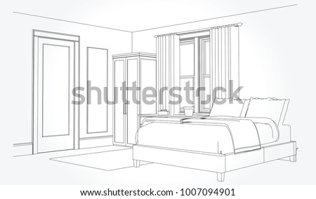 Bedroom Sketch Stock Images, Royalty-Free Images & Vectors | Shutterstock