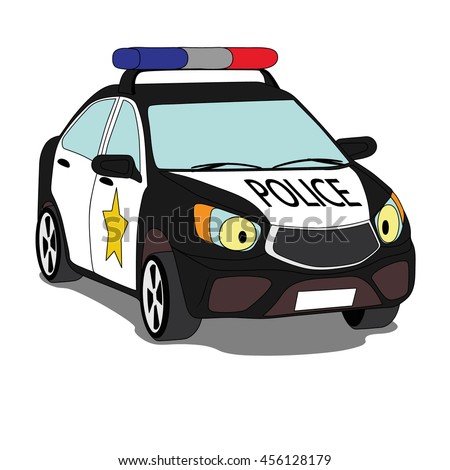 Illustration Cartoon Police Car Vector Stock Vector 101710138 ...