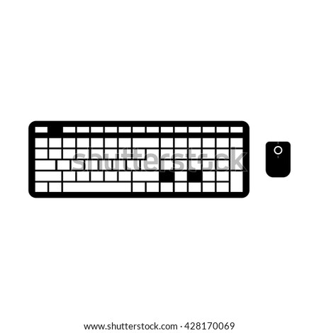 Keyboard Mouse Icon Vector Solid Logo Stock Vector 422822413 - Shutterstock