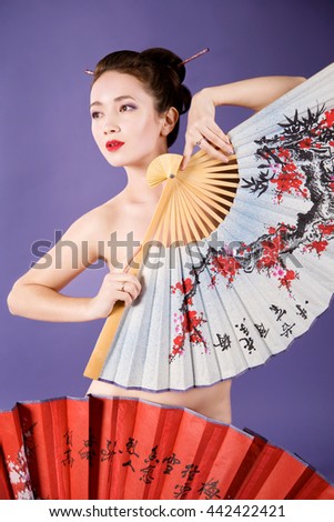 Pictures of naked asian girl with umbrella — photo 8