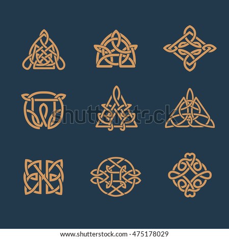 Celtic Corners Set Stock Vector 233537203 - Shutterstock