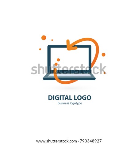Logo Design Abstract Digital Technology Vector Template Illustration Of Logotype Business Web Marketing