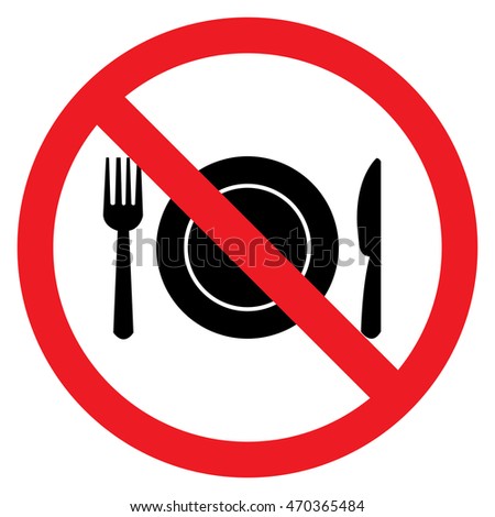 No Eating Signno Food Sign Stock Vector 470365484 - Shutterstock