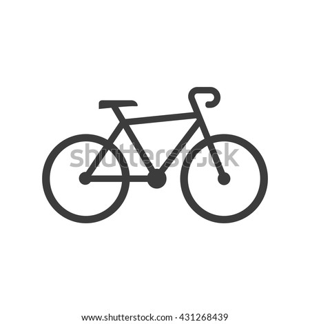 Bike Icon Flat Vector Illustration Black Stock Vector 563516488