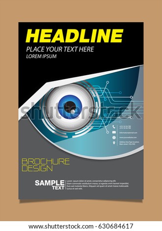 vector brochure design page template eye stock vector 630684617 vector brochure design page template eye stock vector 630684617, Presentation templates