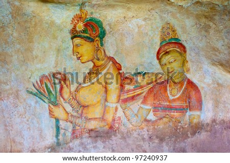 Sri Lanka Naked Women Fresco Stock Photos, Pictures 