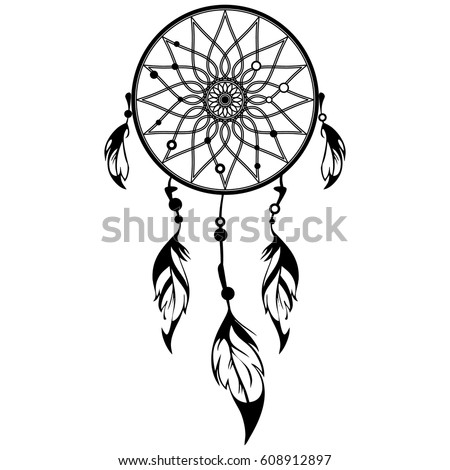 Hand Drawn Native American Indian Talisman Stock Vector 608912897 ...